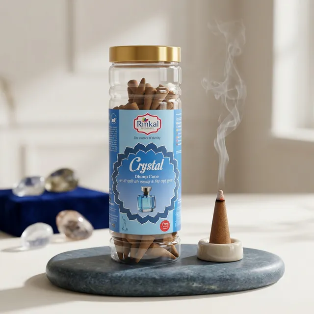 Crystal Dhoop Cone